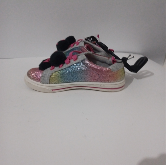 new Disney Minnie Mouse Casual Rainbow Pom Sneaker (Toddler Gir - Picture 5 of 9
